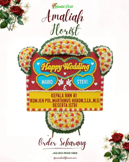 Papan Bunga Pernikahan Sumbergondang